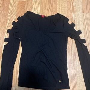 Guess black long sleeve top
